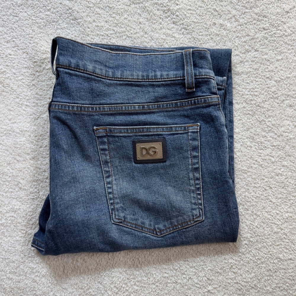 Dolce & Gabbana Men's 38x34 Slim Fit Stretch Denim Jeans IT 54 Designer
